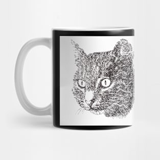 The line Cat Mug